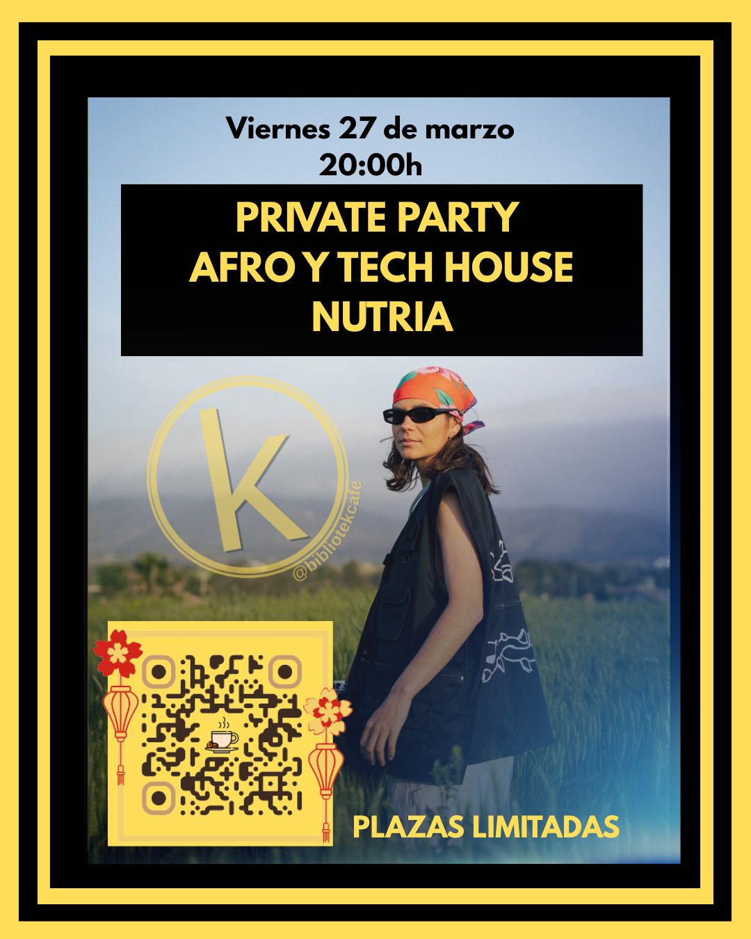 Private Party. Afro & Tech House con Nutria en Bibliotekcafe