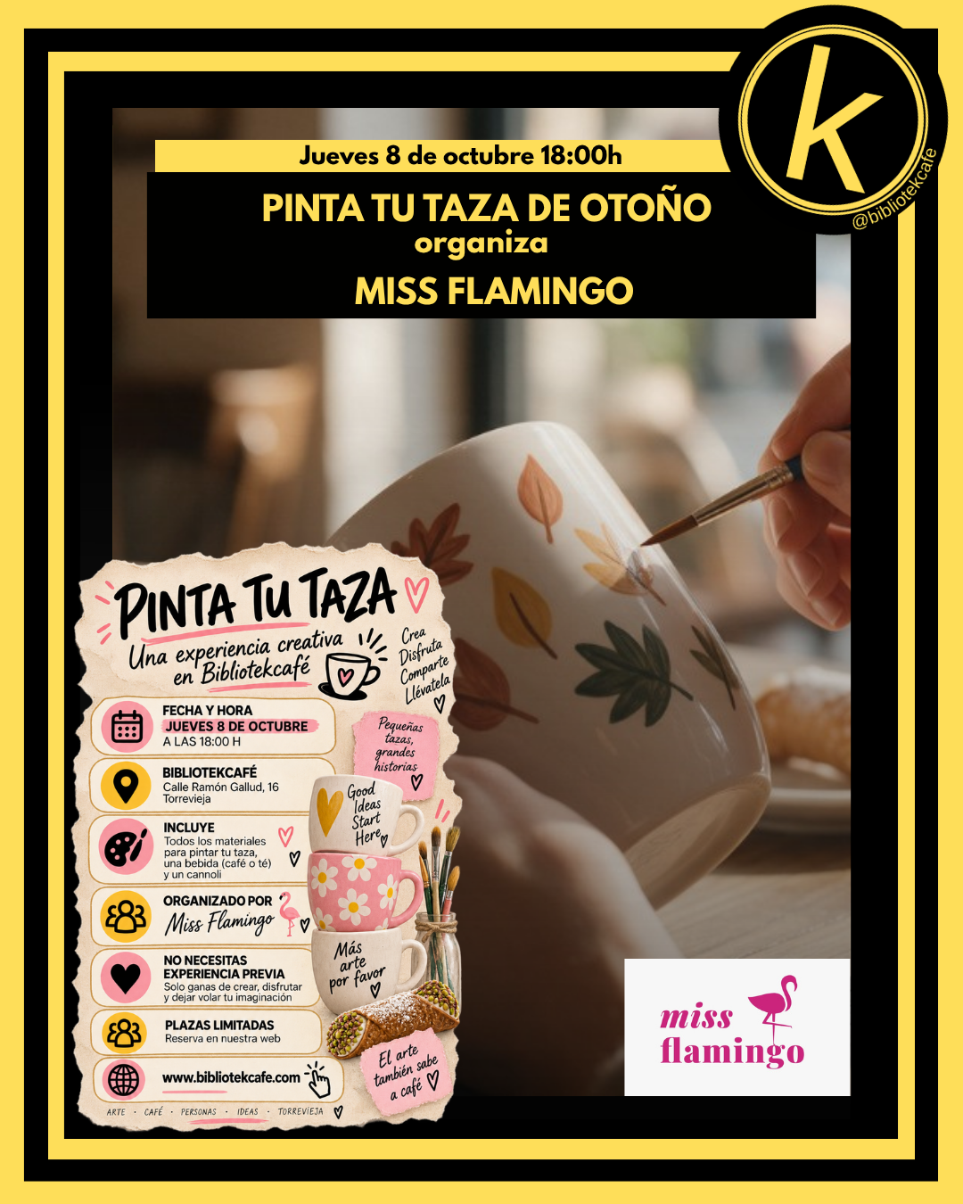 Pinta tu taza de otoño: taller y merienda