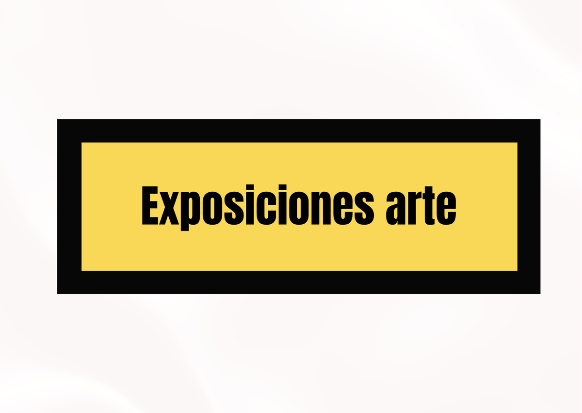 Exposiciones arte