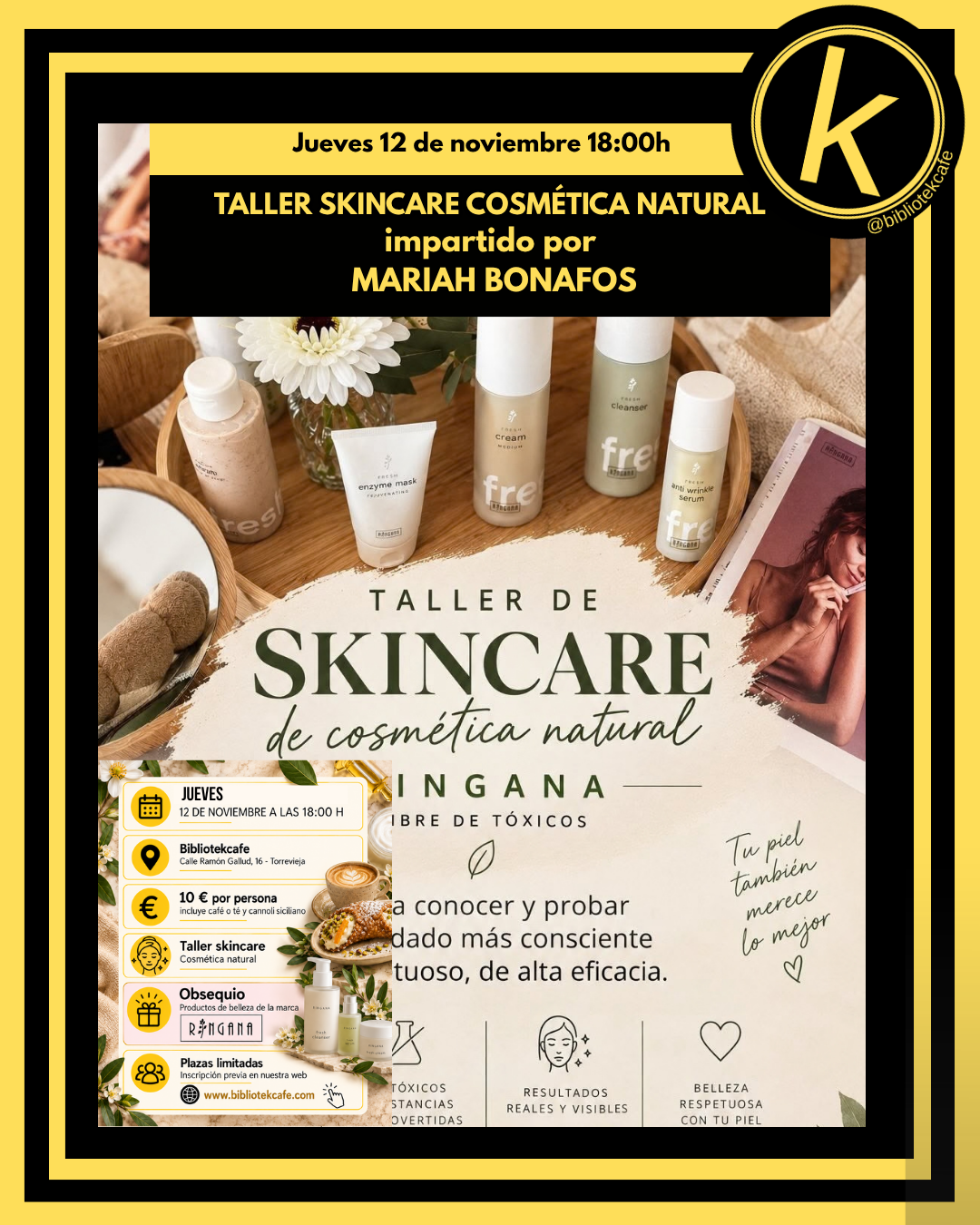 Taller de skincare cosmética natural-RINGANA-Mariah Bonafos