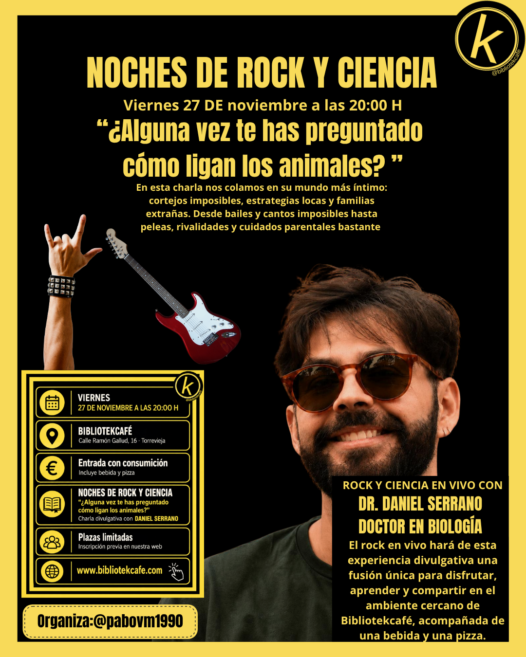 "Alguna vez te has preguntado cómo ligan los animales”. Daniel Serrano junto a la banda de rock Brickbat