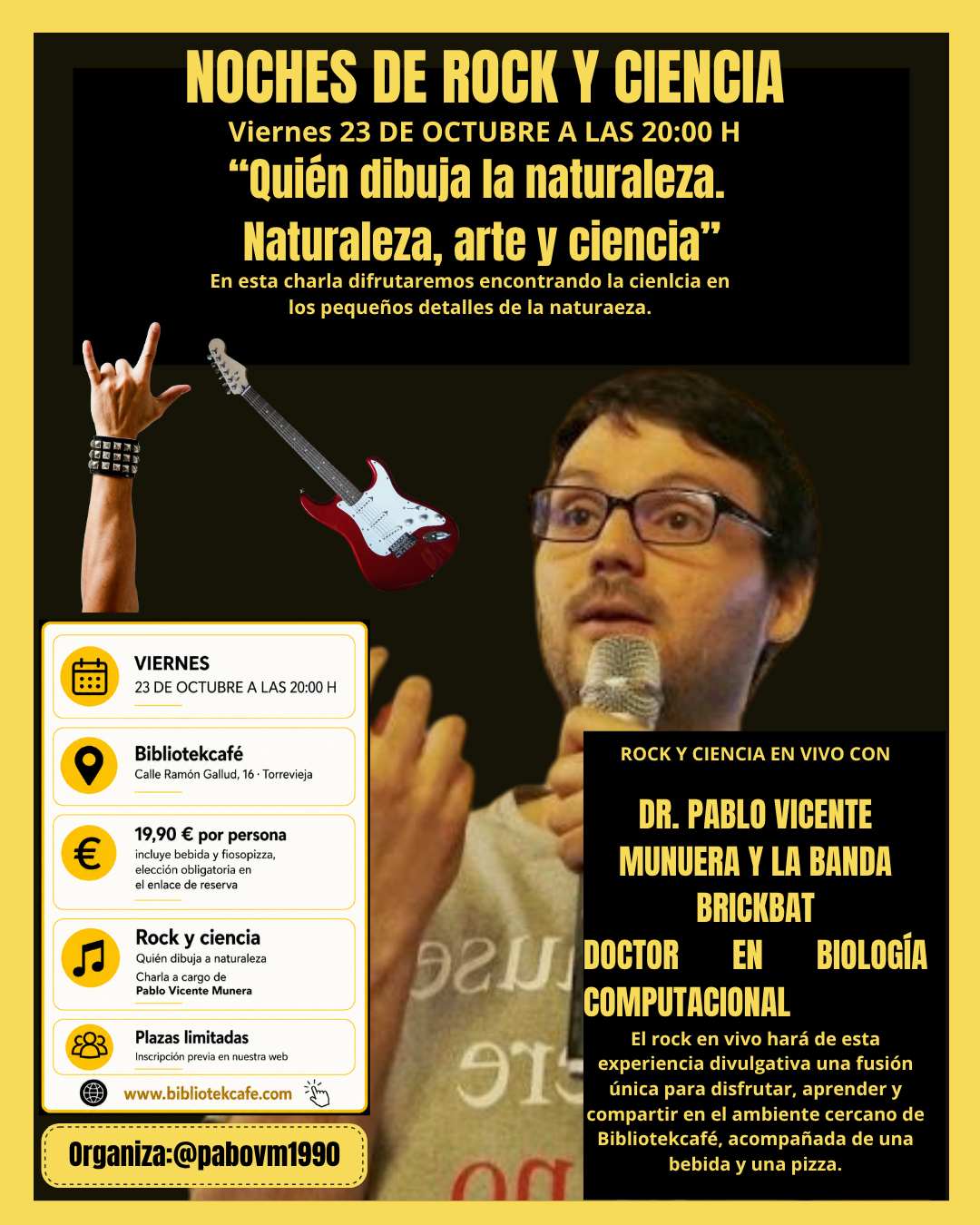 "Quién dibuja la naturaleza.  Naturaleza, arte y ciencia”. Pablo Vicente Munuera junto a la banda de rock Brickbat