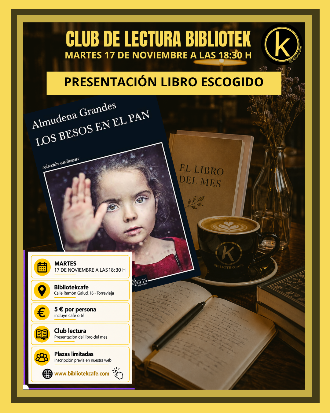Presentación libro del mes. "Los besos en el pan de Almudena Grandes"